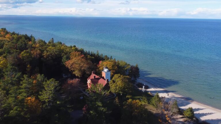 Lake Huron photographed by a drone