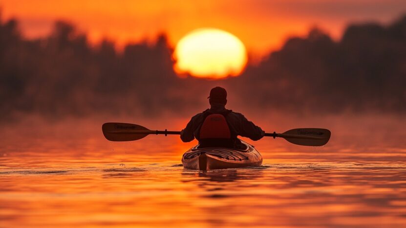 Mental Health Benefits - Man kayaking